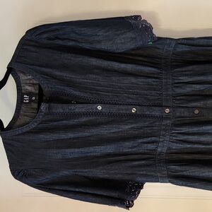 Gap Denim and lace maxi dress